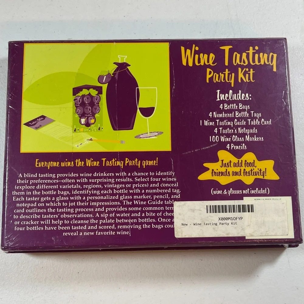 Wine Tasting Party Kit Game – Blind Tasting Set – Host a Wine Party – NEW SEALED